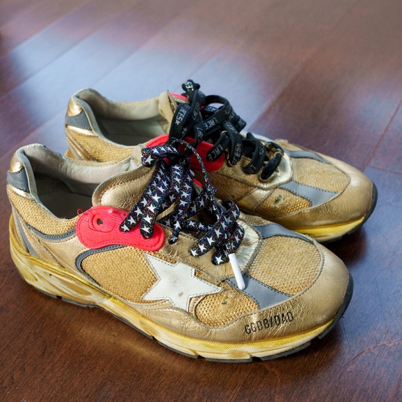 GGDB GOLDEN GOOSE Women's Dad-Star gold with white star, 39 - Picture 9 of 13